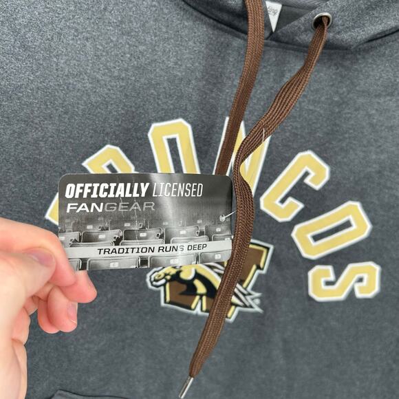 NWT Men's Grey Brown NCAA Western Michigan Broncos Hoodie Sweatshirt Sz Large - Picture 5 of 8